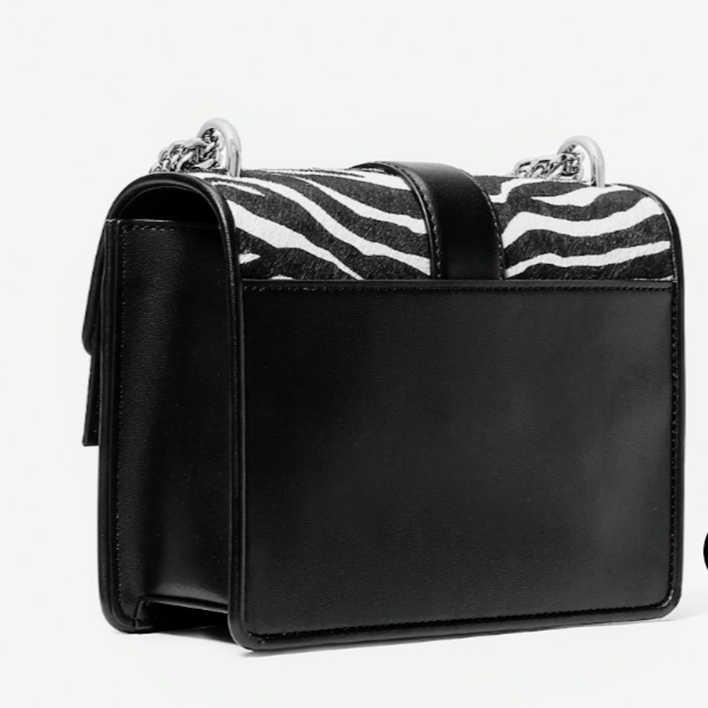 Michael Kors Black and White Zebra Print Bag - Picture 5 of 6